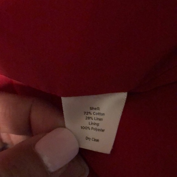 Talbots red linen blazer with pleated back - Picture 16 of 16